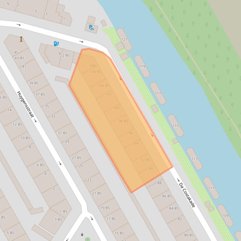 Kaart van postcodegebied 3521VX.