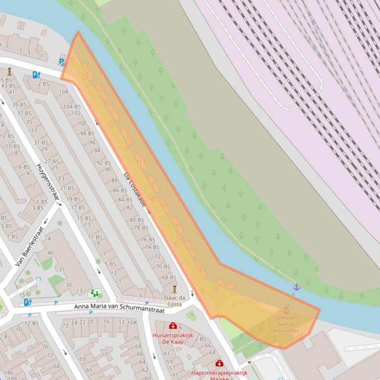 Kaart van postcodegebied 3521VZ.