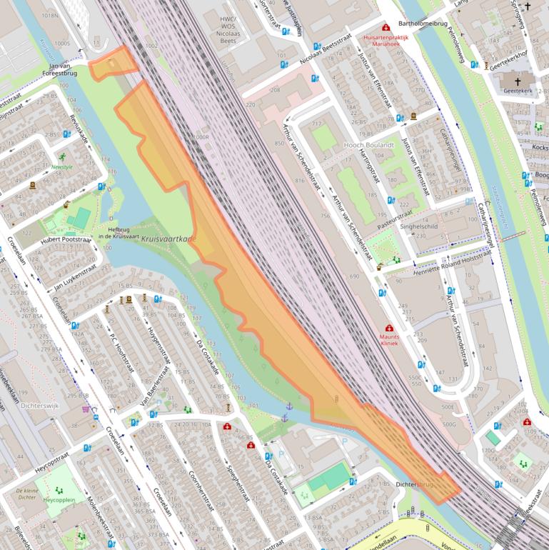 Kaart van postcodegebied 3521WC.