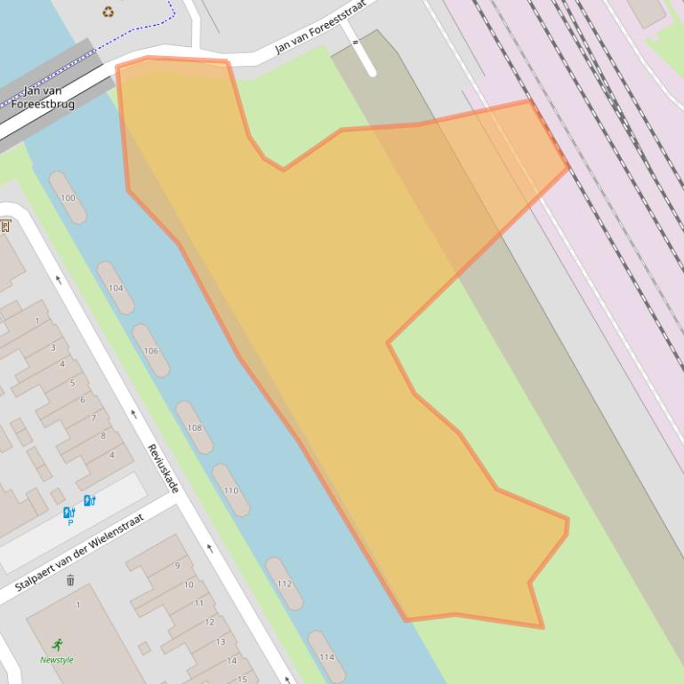 Kaart van postcodegebied 3521WE.