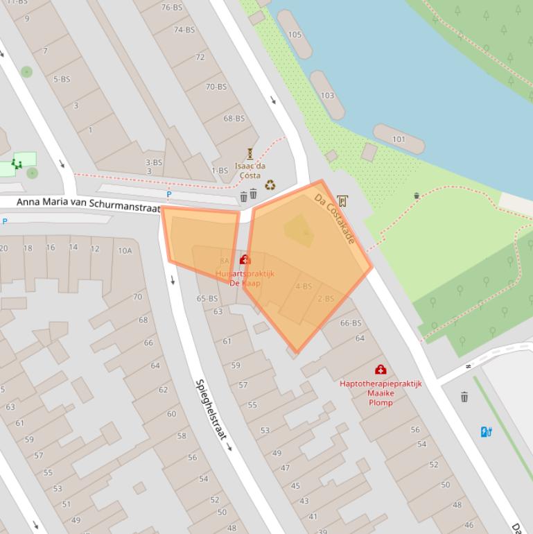 Kaart van postcodegebied 3521XC.