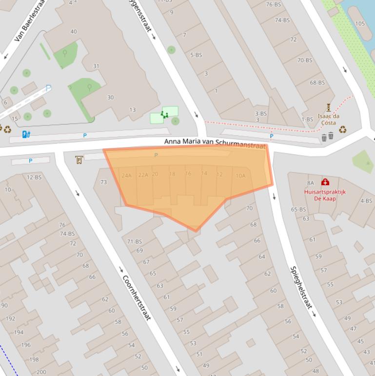 Kaart van postcodegebied 3521XD.