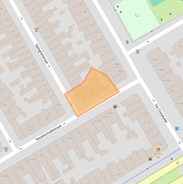 Kaart van postcodegebied 3521XR.