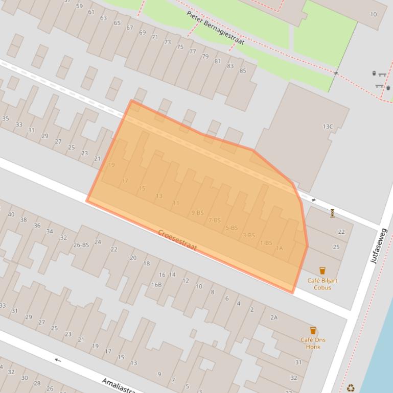 Kaart van postcodegebied 3522AA.