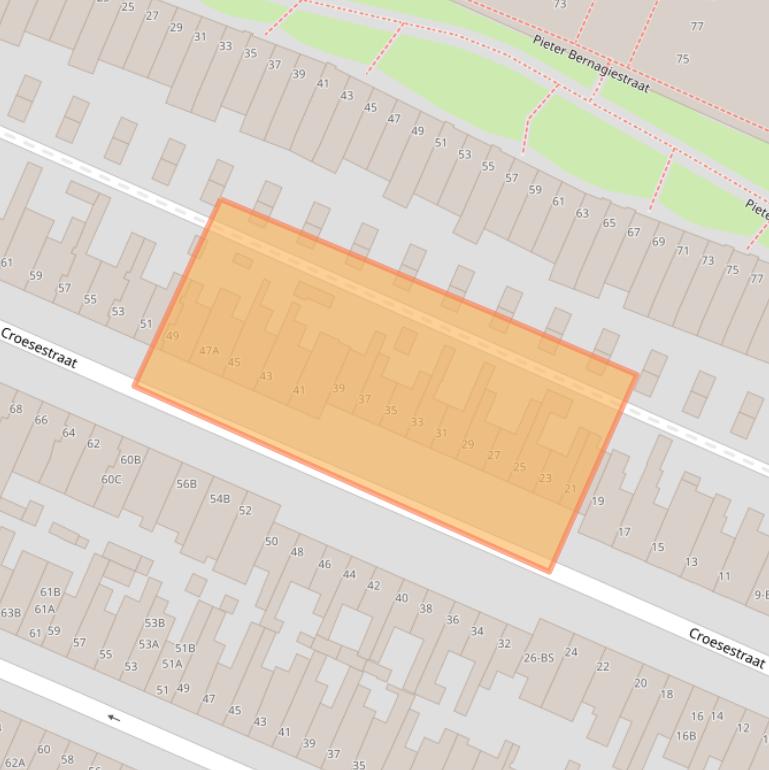 Kaart van postcodegebied 3522AB.