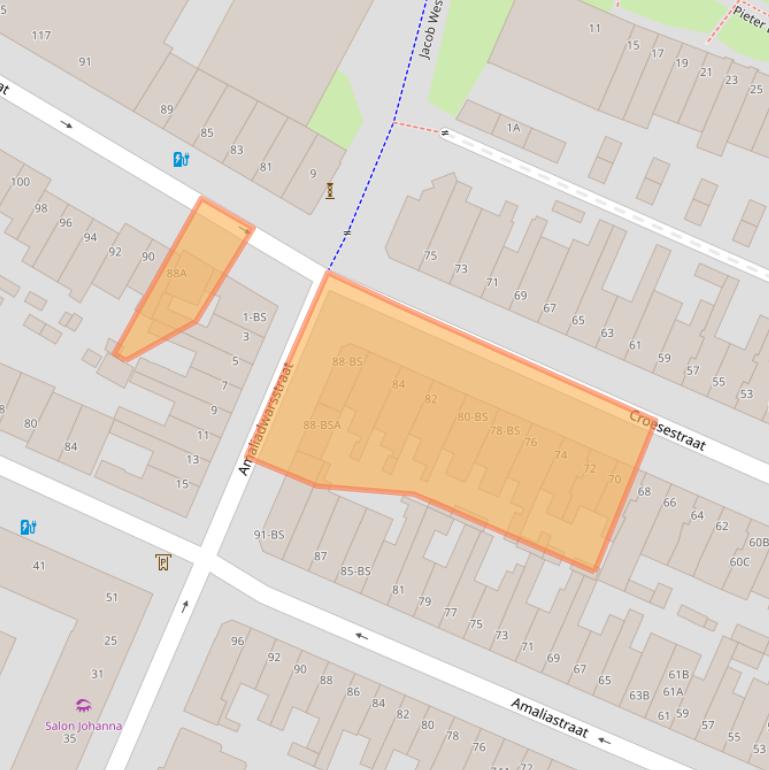 Kaart van postcodegebied 3522AH.