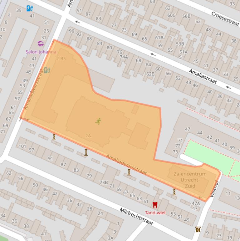 Kaart van postcodegebied 3522AR.