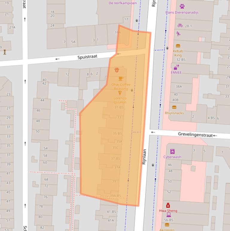Kaart van postcodegebied 3522BB.