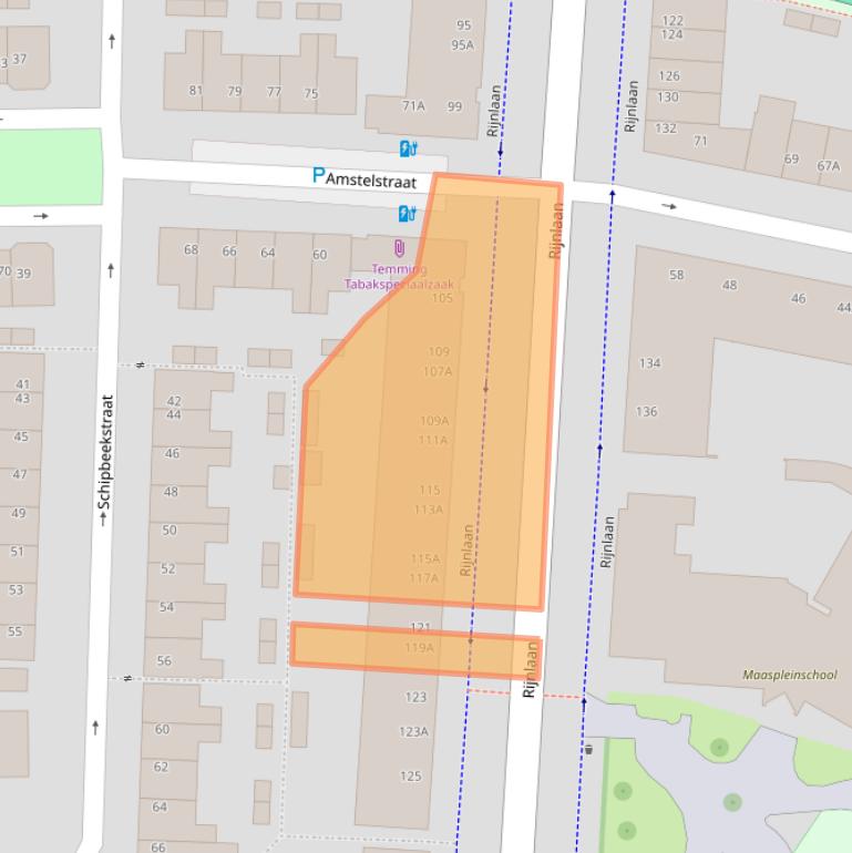 Kaart van postcodegebied 3522BG.