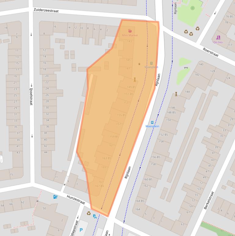 Kaart van postcodegebied 3522BJ.