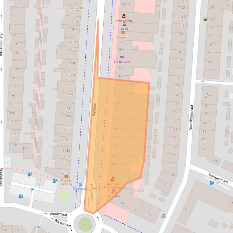 Kaart van postcodegebied 3522BR.