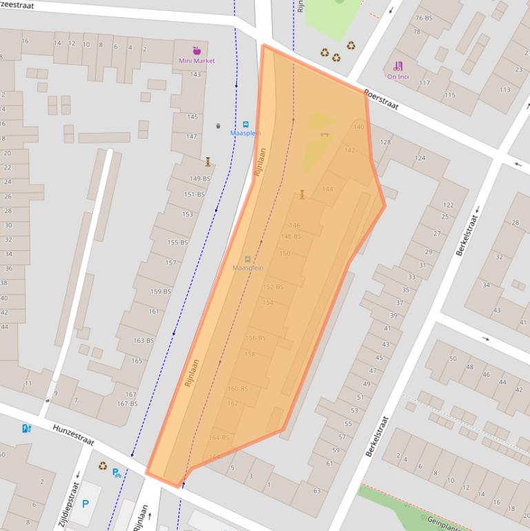 Kaart van postcodegebied 3522BW.