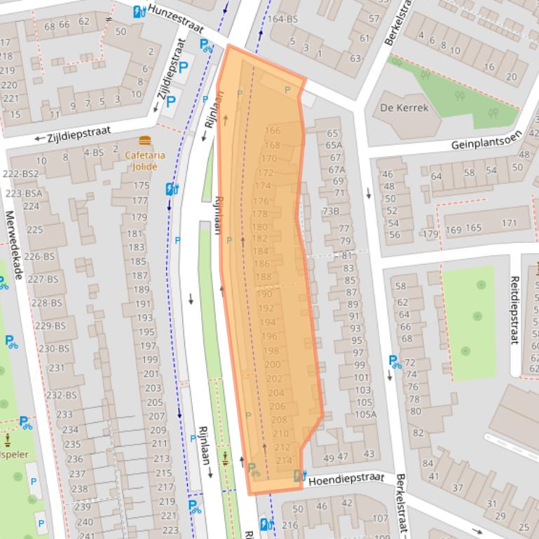 Kaart van postcodegebied 3522BX.