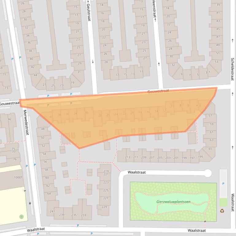 Kaart van postcodegebied 3522CJ.