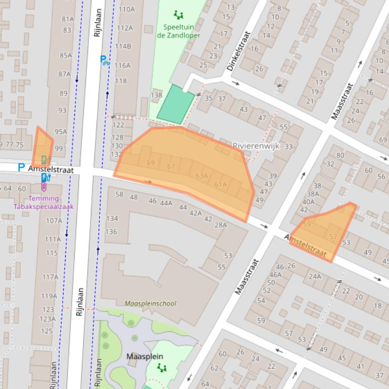Kaart van postcodegebied 3522CM.