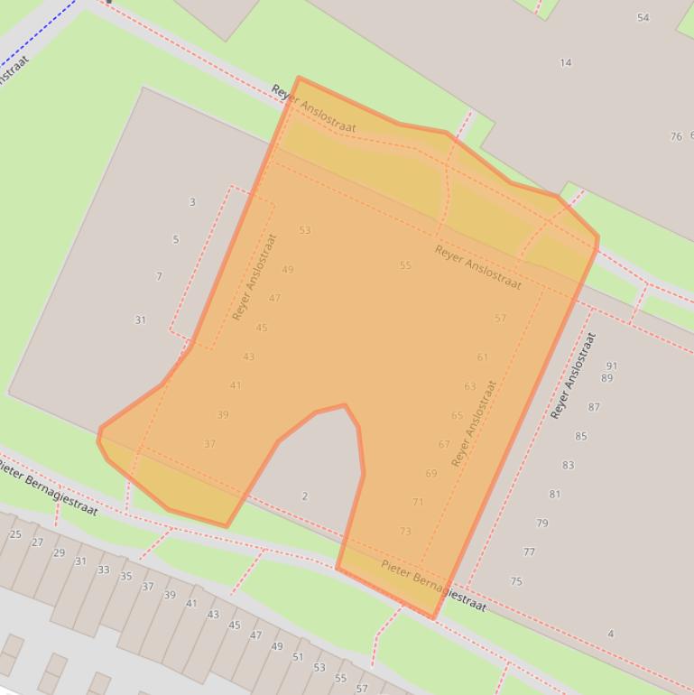 Kaart van postcodegebied 3522DG.