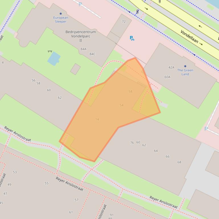 Kaart van postcodegebied 3522DJ.