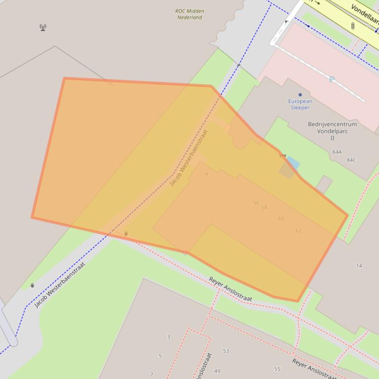 Kaart van postcodegebied 3522DL.