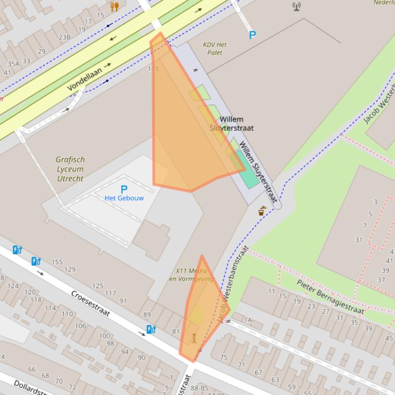 Kaart van postcodegebied 3522DM.