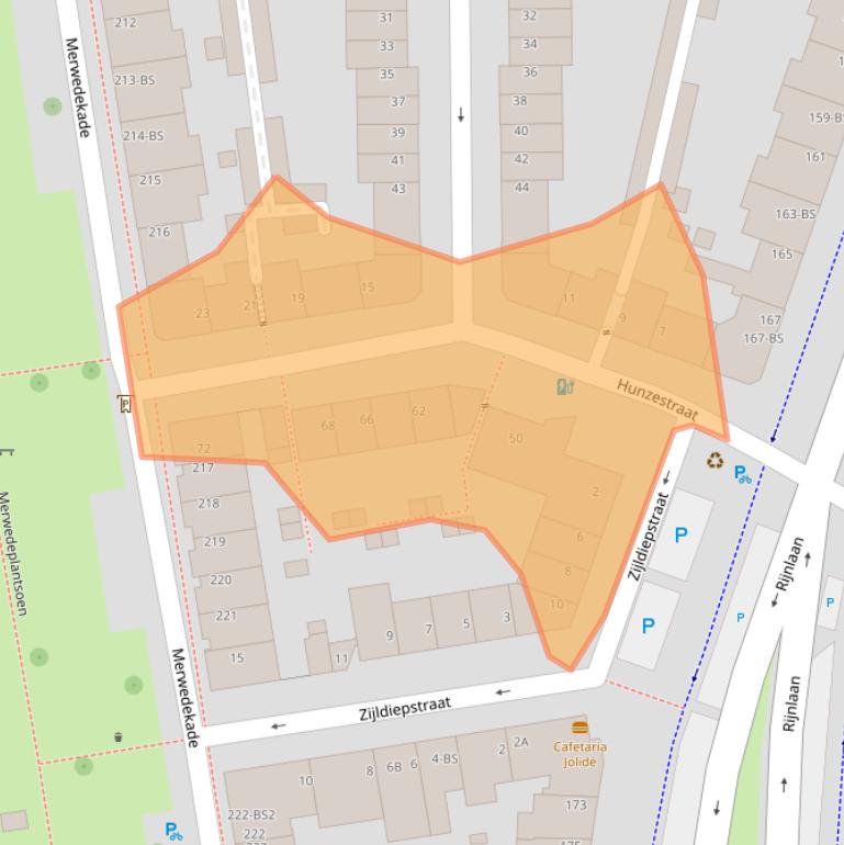 Kaart van postcodegebied 3522EB.