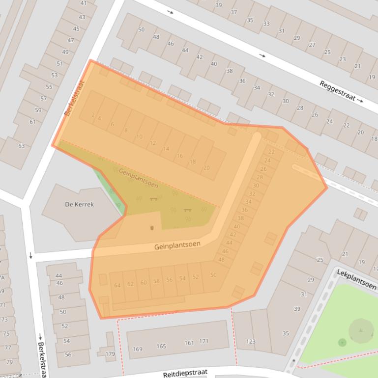 Kaart van postcodegebied 3522EV.