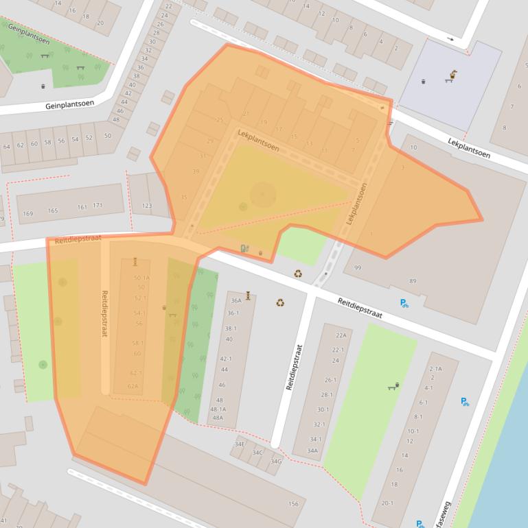 Kaart van postcodegebied 3522GL.
