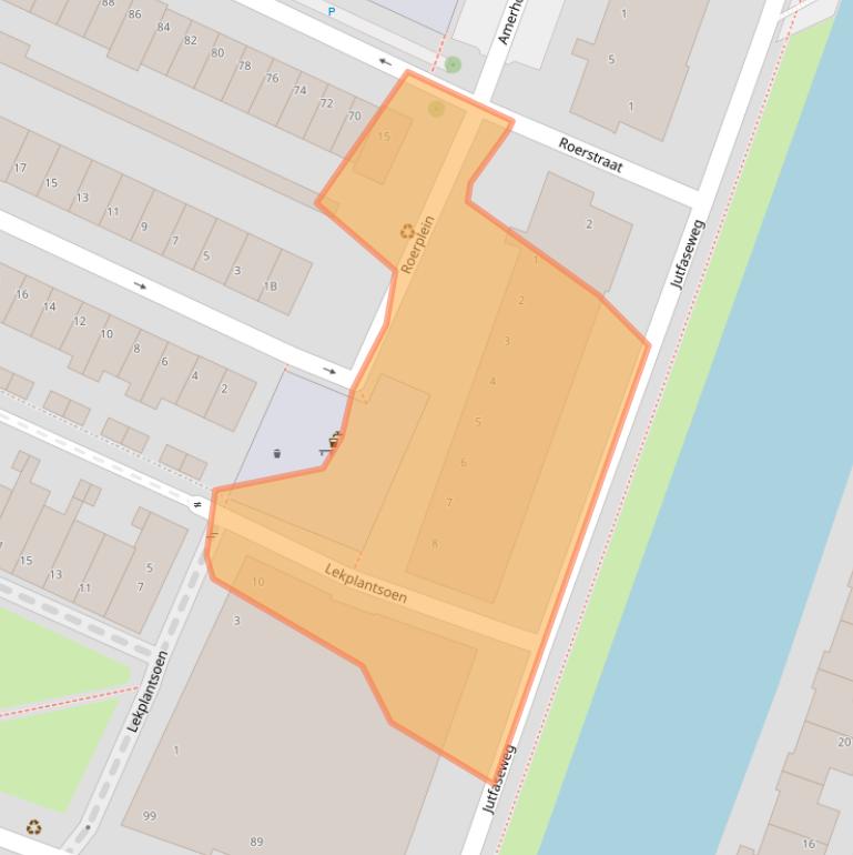 Kaart van postcodegebied 3522GR.