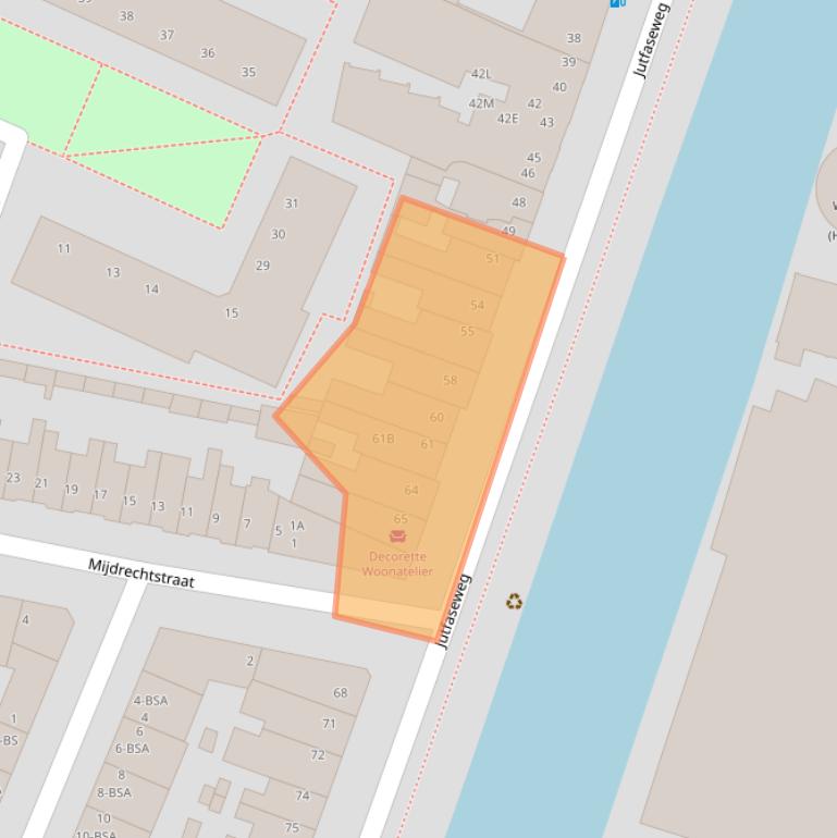 Kaart van postcodegebied 3522HE.