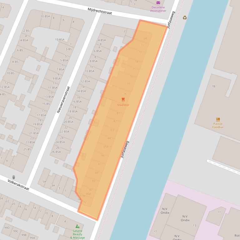 Kaart van postcodegebied 3522HG.