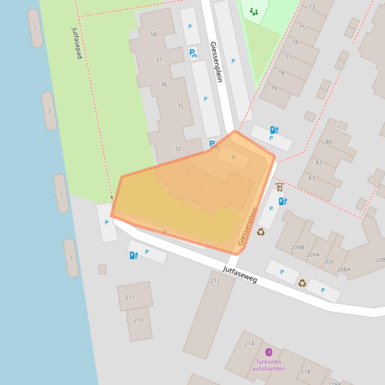 Kaart van postcodegebied 3522KB.