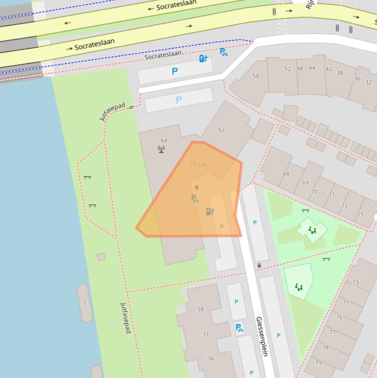 Kaart van postcodegebied 3522KE.