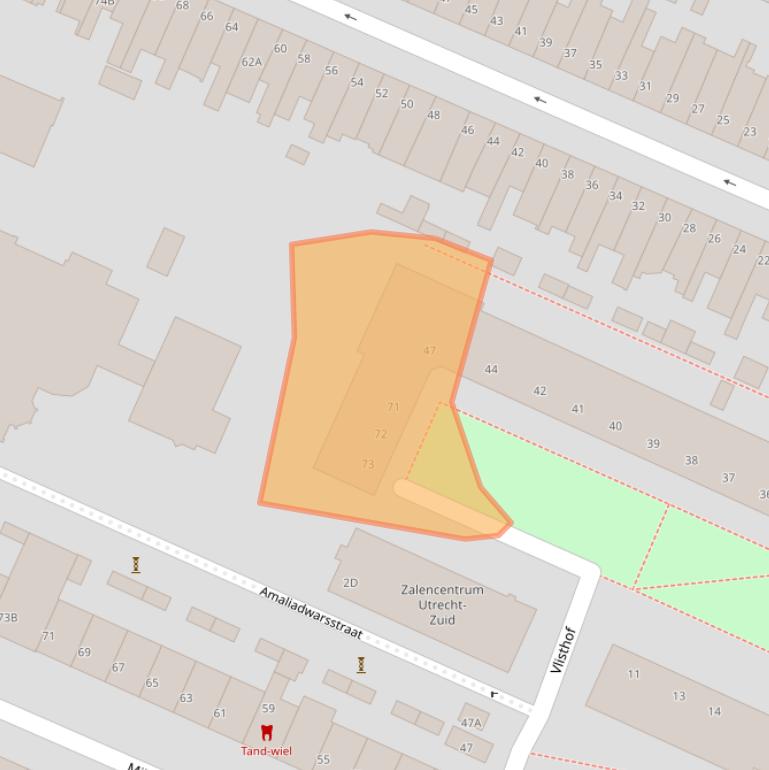 Kaart van postcodegebied 3522RV.