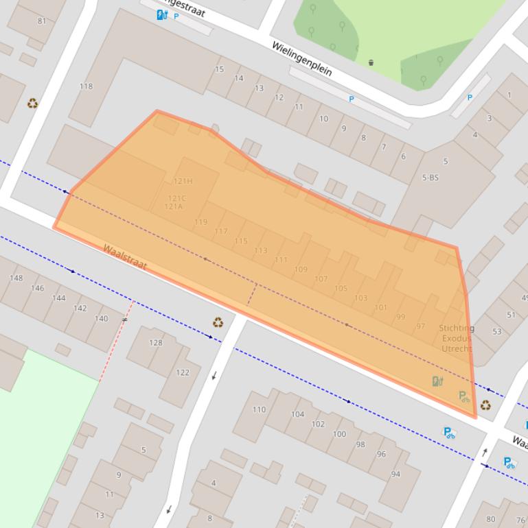 Kaart van postcodegebied 3522SE.