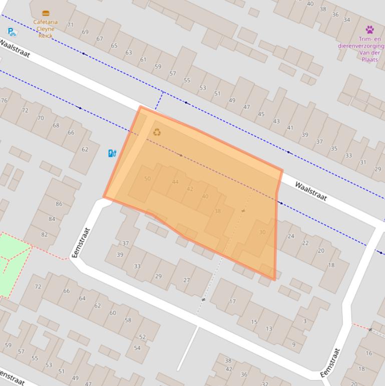 Kaart van postcodegebied 3522SK.