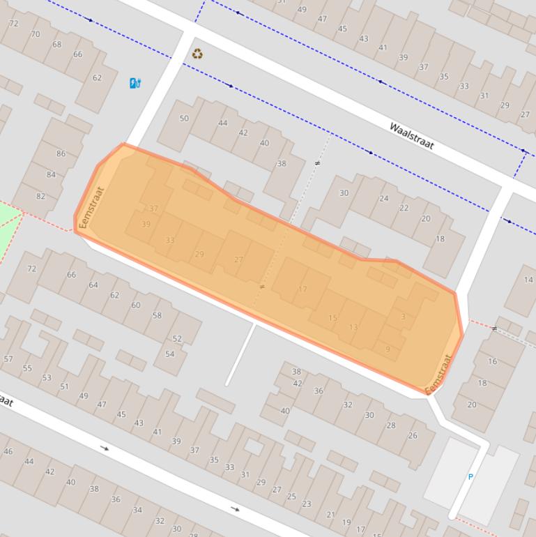 Kaart van postcodegebied 3522SN.