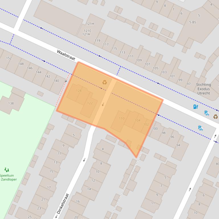 Kaart van postcodegebied 3522ST.