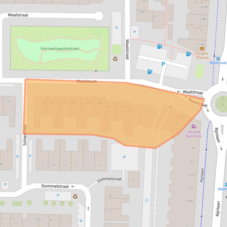 Kaart van postcodegebied 3522SW.