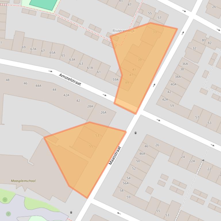 Kaart van postcodegebied 3522TG.