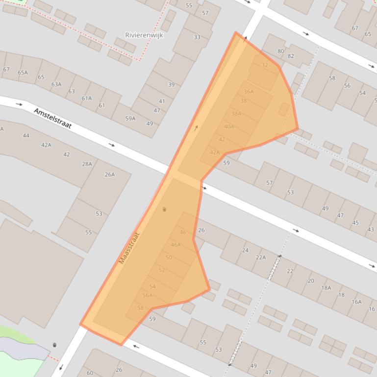 Kaart van postcodegebied 3522TJ.