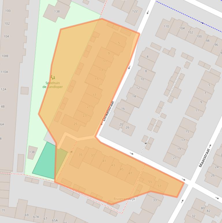 Kaart van postcodegebied 3522TN.