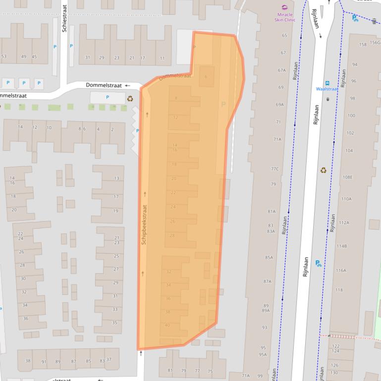 Kaart van postcodegebied 3522VL.