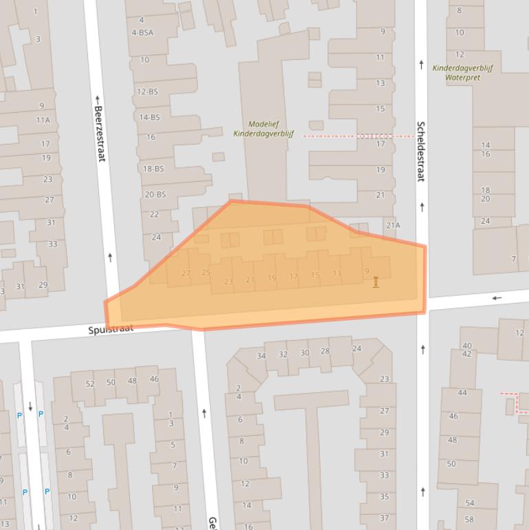 Kaart van postcodegebied 3522XD.