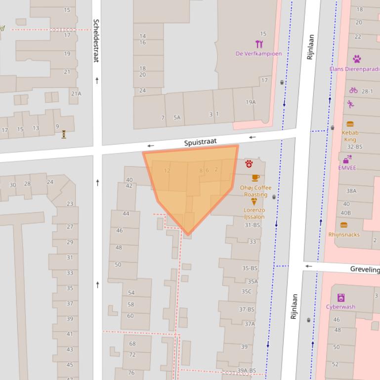 Kaart van postcodegebied 3522XG.