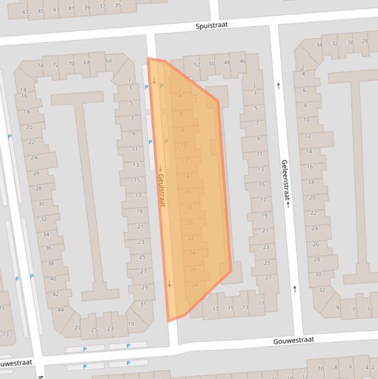 Kaart van postcodegebied 3522XV.