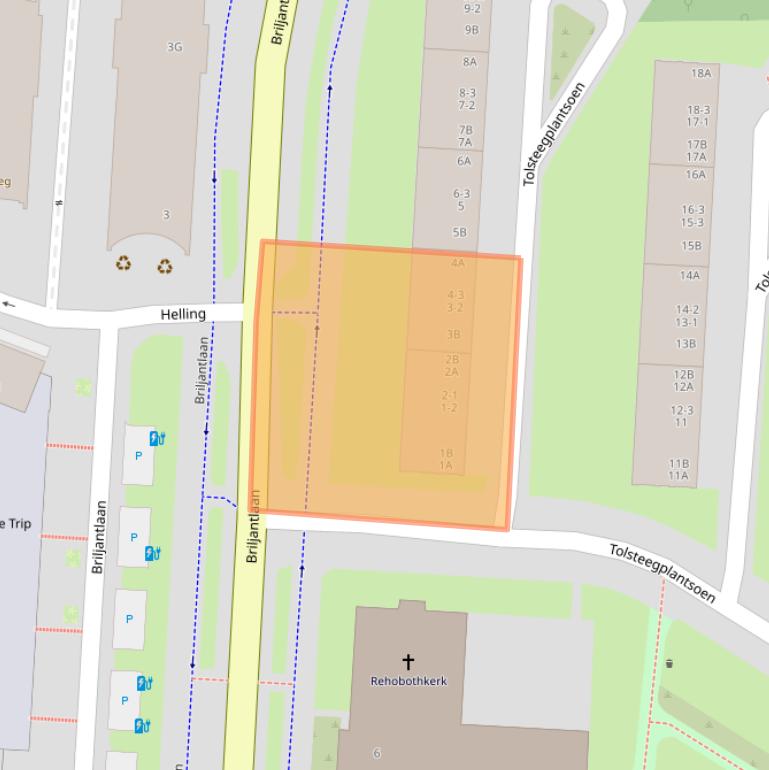 Kaart van postcodegebied 3523AA.