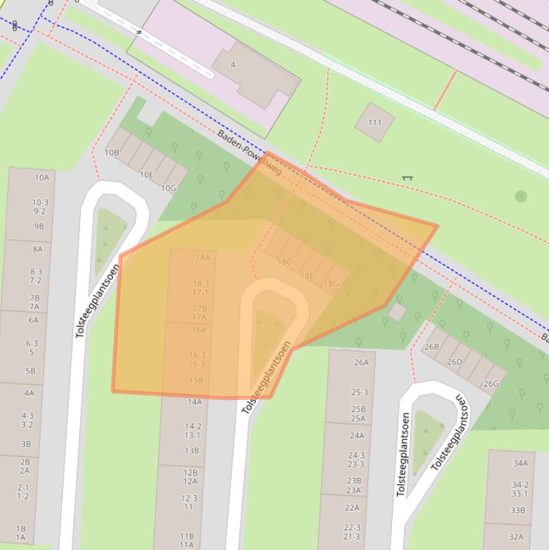 Kaart van postcodegebied 3523AE.