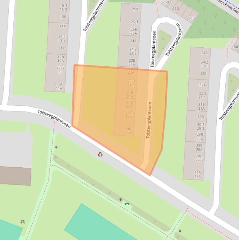 Kaart van postcodegebied 3523AG.