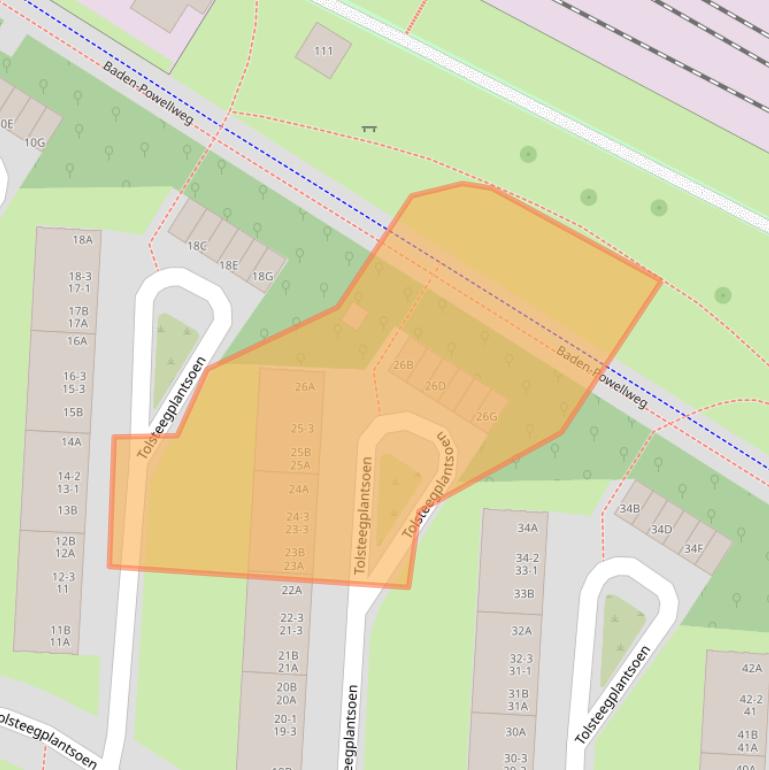 Kaart van postcodegebied 3523AH.