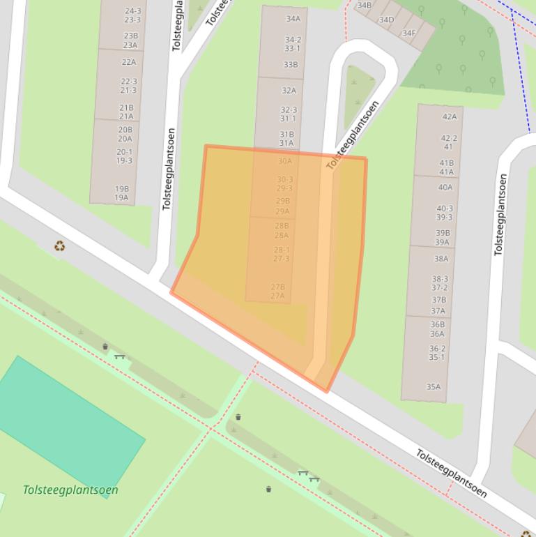 Kaart van postcodegebied 3523AJ.