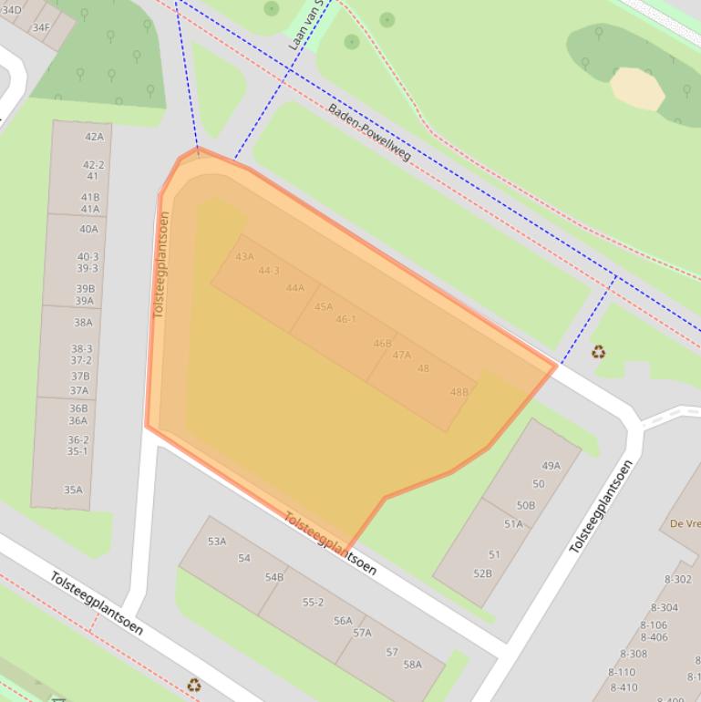 Kaart van postcodegebied 3523AN.